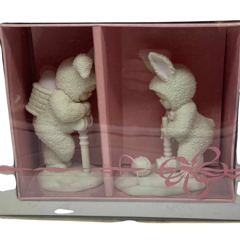 Department 56 Snowbunnies Springtime Stories "Easy Does It" Set Of 2 Croquet
